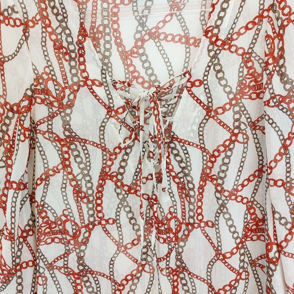 Anthro Super Oversized Chain Equestrian Tunic Top Western Cowgirl - Picture 8 of 8